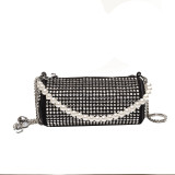 Pearl, portable, cylinder bag, chain, shoulder bag
