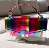 Candy color, metal chain, colorful, hand-held bag, mother bag