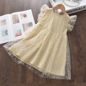 Sleeveless, love pattern, mesh skirt, gilded, princess skirt