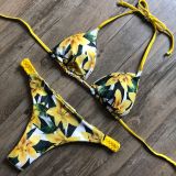Handmade, corded, printed bikini, swimsuit