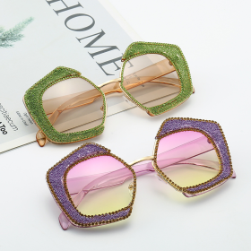 Diamond inlaid, gorgeous, sunglasses, colorful glasses