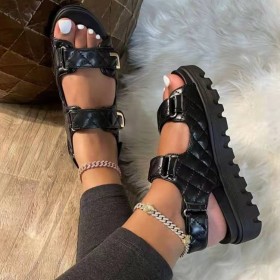 Metal, Velcro, sandals