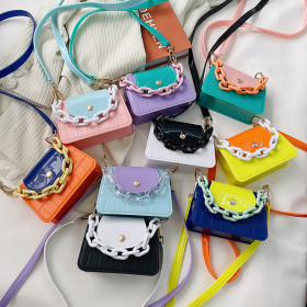 Jelly bag, one shoulder bag, Messenger Bag, mini square bag