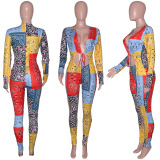 Printed, cut out, strapped, Jumpsuit
