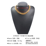 Punk, hip hop, multi-layer necklace, metal thick chain, neck chain