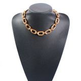 Punk, hip hop, multi-layer necklace, metal thick chain, neck chain