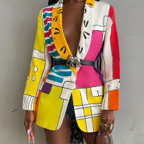 Positioning, printing, buttons, coat