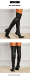 Elastic, over knee, boots, high heels, pointed boots