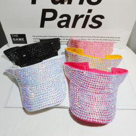 Rhinestone, breathable, empty top hat, sunscreen, sun visor, full diamond, hat