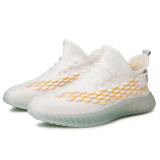 Fish scale flying weave, coconut shoes, transparent sole, cover feet, running shoes