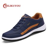 New Leather Men Sneakers Comfortable Mens Casual Shoes 2021 Summer Luxury Brand Man Sneaker Lace-up Big Size 47 Tenis Masculino