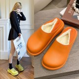 2021 New Winter Women Platform Slides Thick-soled Home Slippers Indoor Soft Bottom Warm Shoes Slip On Waterproof Plush Slippers