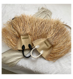 Tassel, straw woven, small bag, woven, single shoulder, Messenger Bag