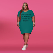 Large, printed, dress