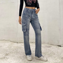 High waist, casual, jeans, trousers