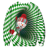 Christmas, digital printing, lovers, round neck, long sleeved sweater