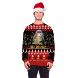 Christmas snowman, digital print, round neck sweater