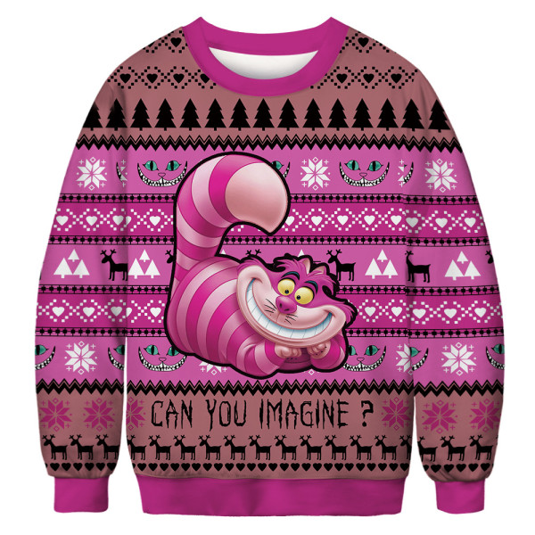 Christmas, auspicious cloud, elk digital printing, lovers, sweater