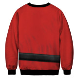 Christmas, digital printing, lovers, round neck, long sleeved sweater