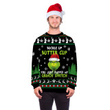 Christmas, auspicious cloud, elk digital printing, lovers, sweater