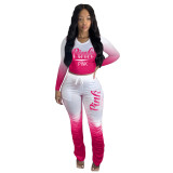 Gradient, pile pants, fold, sexy, flared pants, fashion, leisure, suit