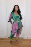 Printed, featured, two piece set, set