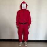 Halloween,  cos suit, carnival, Red Jumpsuit