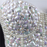 Heavy industry nail beads, vests, suspenders, bright diamonds, brassieres, body shaping tops