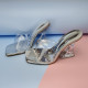 Colored crystal heel, sandals, transparent heel, PVC, sandals