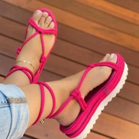 Thick sole, muffin, hemp rope, weaving, sandals