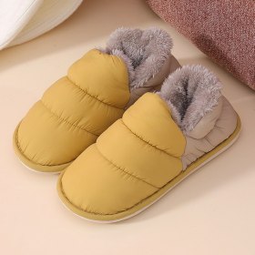 Women Cotton Shoes Snow Boots Waterproof Warm Indoor Shoes Warm Plush All-inclusive Winter Ankle Boot Slippers Soft Fur Slides