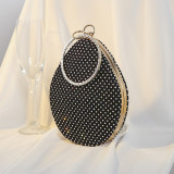 Diamond type, all water diamond, dinner bag, diamond inlay, portable messenger bag, net diamond