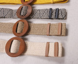 Bohemia, woven elastic, wide belt, waist seal