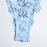 Flower embroidery, underwear, breast pad