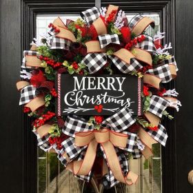 Christmas, letter wreath, American Christmas, red fruit wreath, rattan wreath