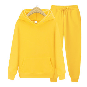 Hoodie, men's and women's sweater, solid color, pullover, thin velvet, sweatshirt, suit