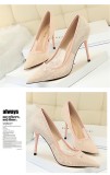 High heels, thin heels, high heels, shallow mouth, pointed, hollow lace single shoes