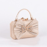 Sequin, small square bag, one shoulder, Messenger Handbag, diamond studded dinner bag