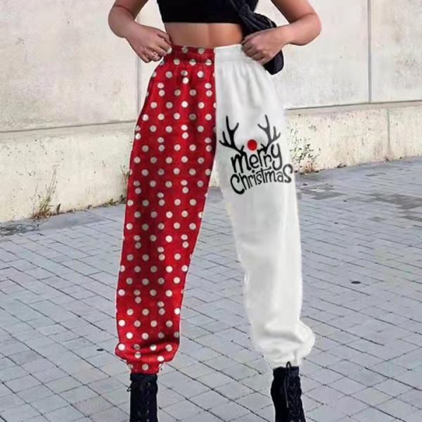Christmas print, loose, fitness, Harlan pants