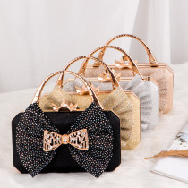 Sequin, small square bag, one shoulder, Messenger Handbag, diamond studded dinner bag