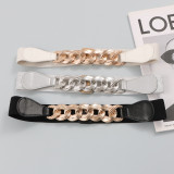Belt, elastic elastic waist, belt, with dress, PU leather waist seal
