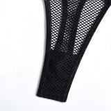 Lace, mesh, splicing, perspective, slim fitting, sling, fun one-piece
