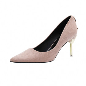 Pointed, high-heeled shoes, metal heels, single shoes, thin heels, bow women's shoes