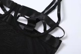 Sling, perspective, mesh, splicing, slim one-piece