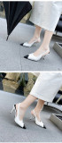 Pointy, thin heels, sandals, color matching, Baotou, high heels, shallow mouth women's shoes