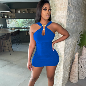 Off shoulder, ring, solid, dress