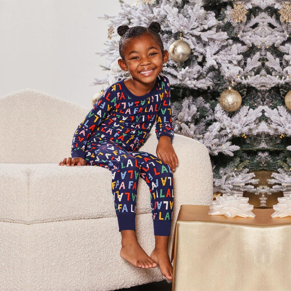 Sports, leisure, home, long sleeve, printed, two-piece parent-child suit