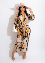 Casual, printed, shirt, women's dress