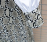 V-neck, long sleeve, stitching, dress
