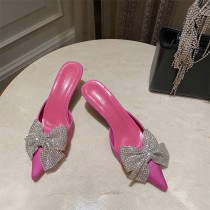 Thin heels, Baotou, slippers
